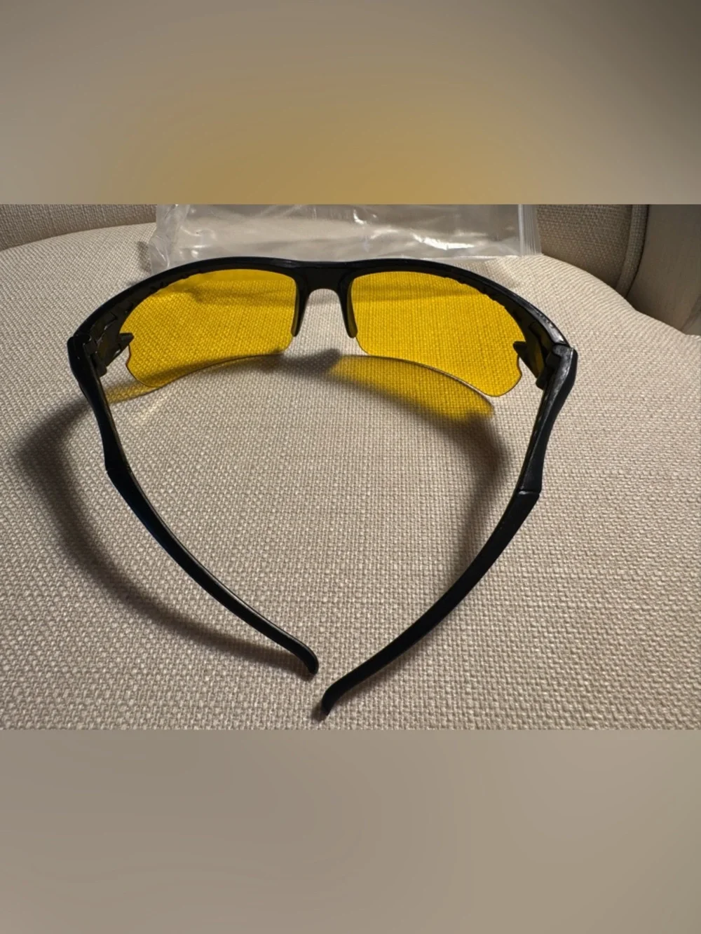 Black Frame Yellow Lens Anti-Glare Computer Glasses